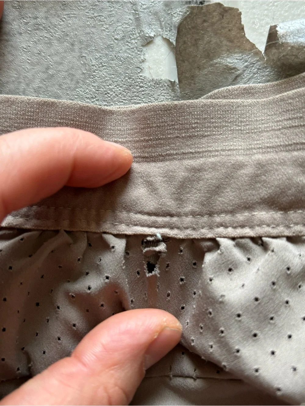 Tan nike running shorts